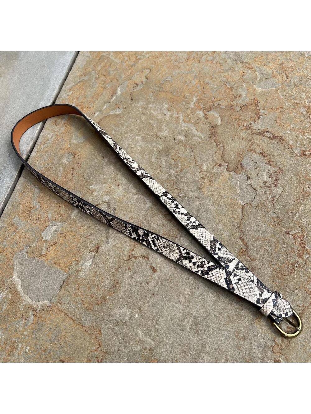 American Eagle Snake Print Genuine Leather Belt